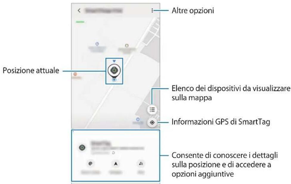 SAMSUNG Galaxy SmartTag - Visualizzazione della posizione di uno SmartTag - 2