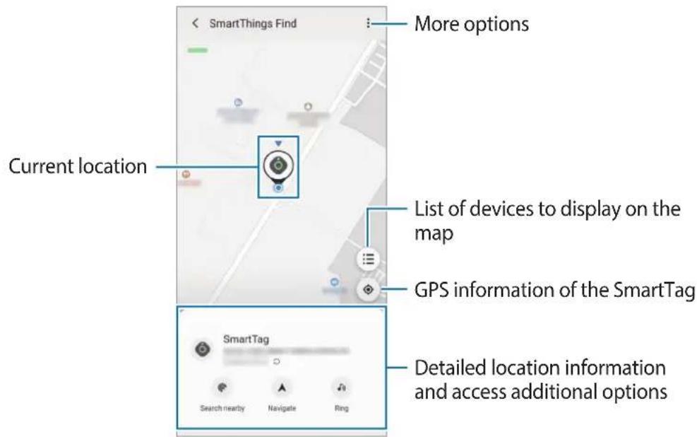 SAMSUNG Galaxy SmartTag - Viewing a SmartTag's location - 2