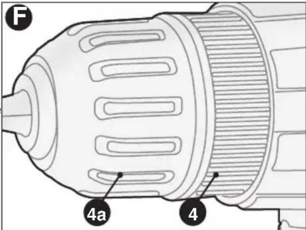 BLACK & DECKER LDX112PK - KEYLESS CHUCK (FIGURE F) - 1