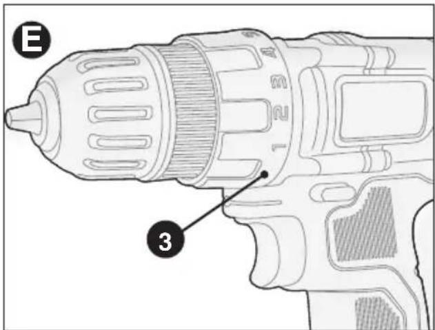 BLACK & DECKER LDX112PK - TORQUE CONTROL (FIGURE E) - 1