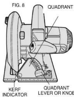 DEWALT DW359 - CUTTING DEPTH ADJUSTMENT - 7