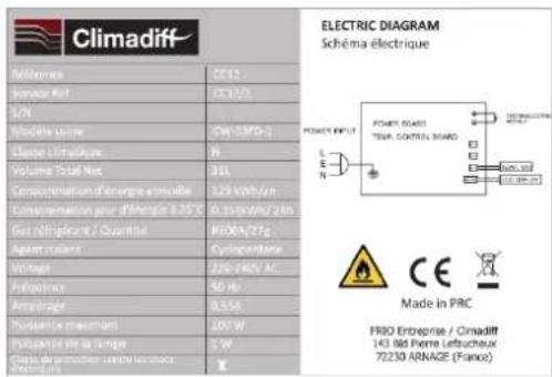 CLIMADIFF CC28 - TECHNICAL DATA - 1