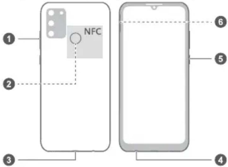 HONOR 9A - Conheça o seu dispositivo - 1