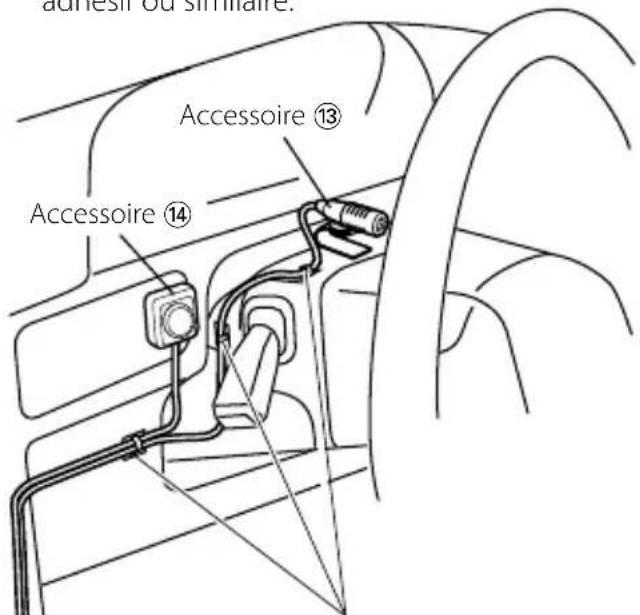 KENWOOD DDX8046BT - Installation du bouton parole (DNX9960 uniquement) et du microphone - 1