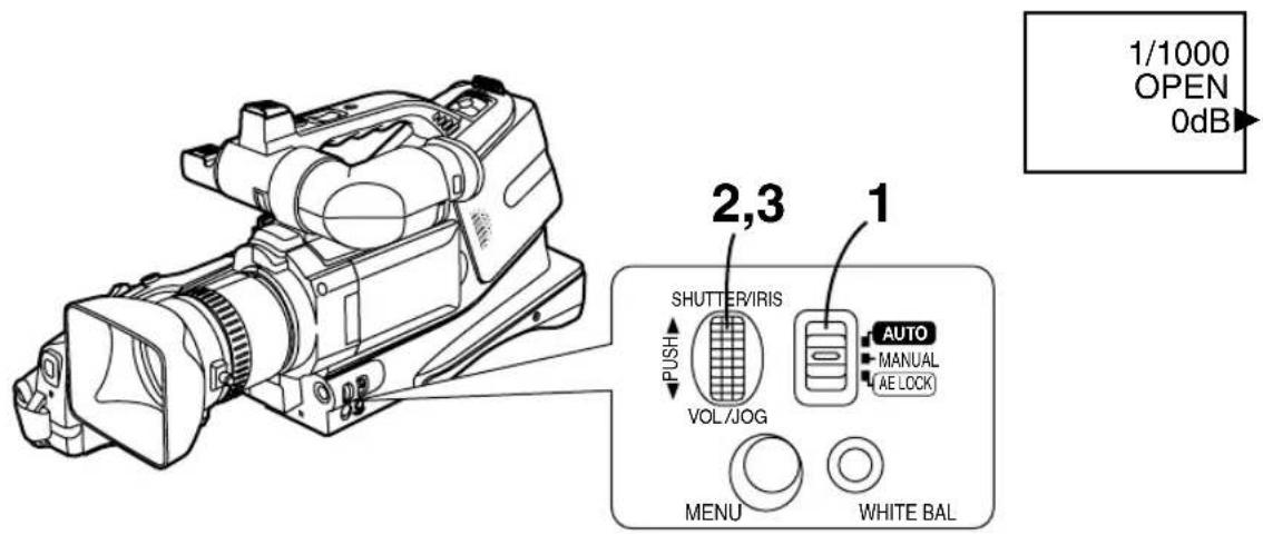 PANASONIC AGDVC15P - Retour à la vitesse d'obturator normale - 1