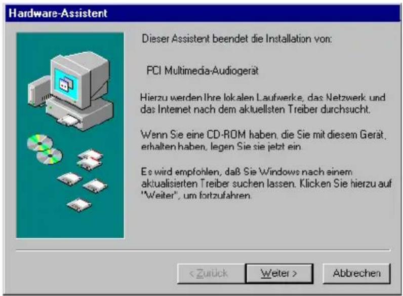CREATIVE Sound Blaster Live Player 5.1 - Unter Windows 95/98/ME führen Sie folgende Schritte aus: - 1