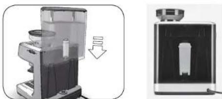 ROWENTA Grind & Infuse Compact 1018 - WATERING THE SOLIS WATER FILTER AND INSTALLING IT IN THE TANK - 6