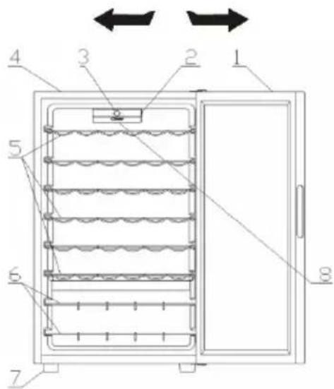 CANDY DiVino CWC 150 EDN - REVERSIBLE DOOR - 1