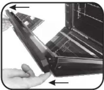 HOOVER HOVEN 500 HOZ3150INE - REMOVAL AND CLEANINGOFTHEGLASSDOOR - 7