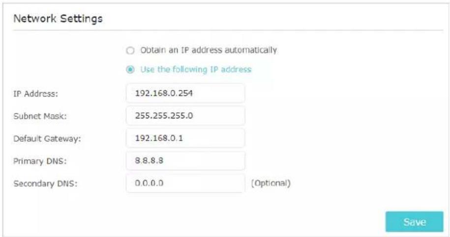 TP-LINK RE500X - 5.3.Modifier les parametes du réseau local - 1