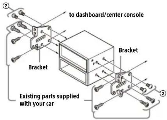 SONY XAVAX8100 - Using the mounting brackets supplied with your car - 1