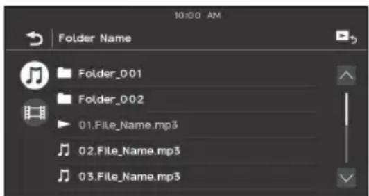SONY XAVAX150 - Recherche d'un fichier à partir de l'écran de liste - 1