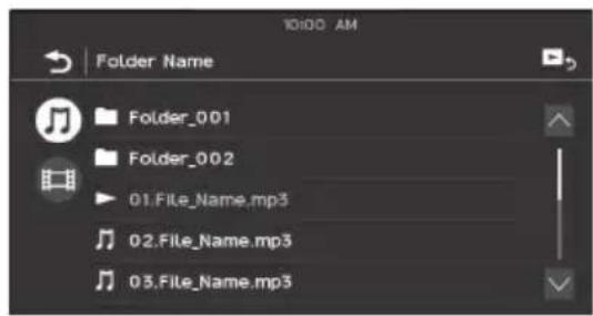 SONY XAVAX150 - Searching for a file from the list screen - 1