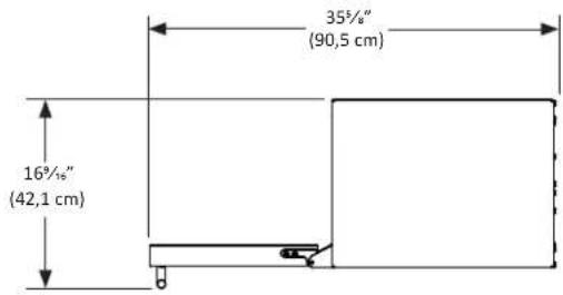 35½" (90,5 cm) 16½" (42,1 cm)