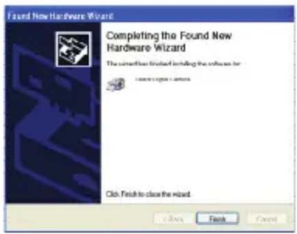 Found New Hardware Wizard Completing the Found New Hardware Wizard The successful found installing the software for Close to a key 1.0 mm Click Finish to close the Wizard.