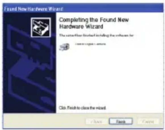 Found New Hardware Wizard Completing the Found New Hardware Wizard The certificate finished installing the software for Create a new hardware wizard. Click Finish to close the wizard.