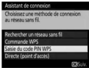 NIKON WT6 - Saisie du code PIN WPS - 1