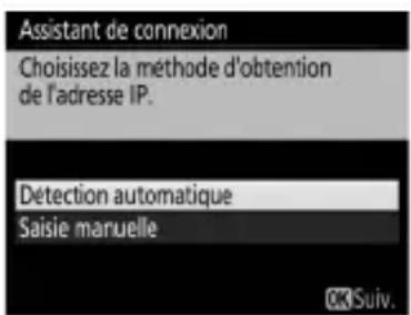 NIKON WT6 - Detectez ou selectionnez une adresse IP. - 1