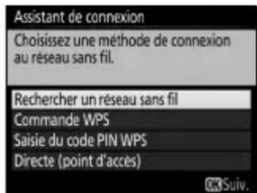 NIKON WT6 - Choisissez une méthode de connexion. - 1