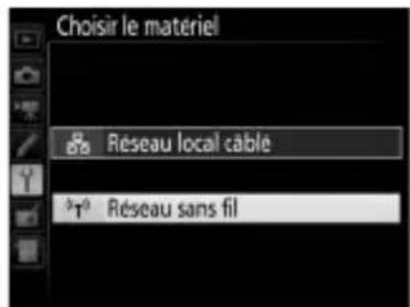 NIKON WT6 - Sélectionnez Réseau sans fil. - 1