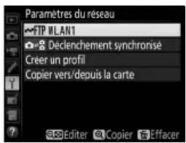 NIKON WT6 - Sélectionnez le nouveau profil réseau. - 1