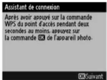 NIKON WT5 - Appuyer sur la commande WPS du point d'accès. - 1