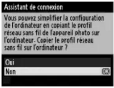 NIKON WT5 - Choisir de copier ou non le profil sur l'ordinateur. - 1