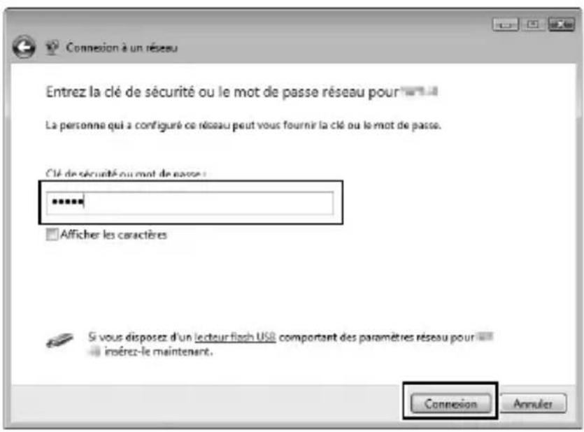 NIKON WT5 - Saisir la clé de cryptage et cliquer sur Connexion. - 1