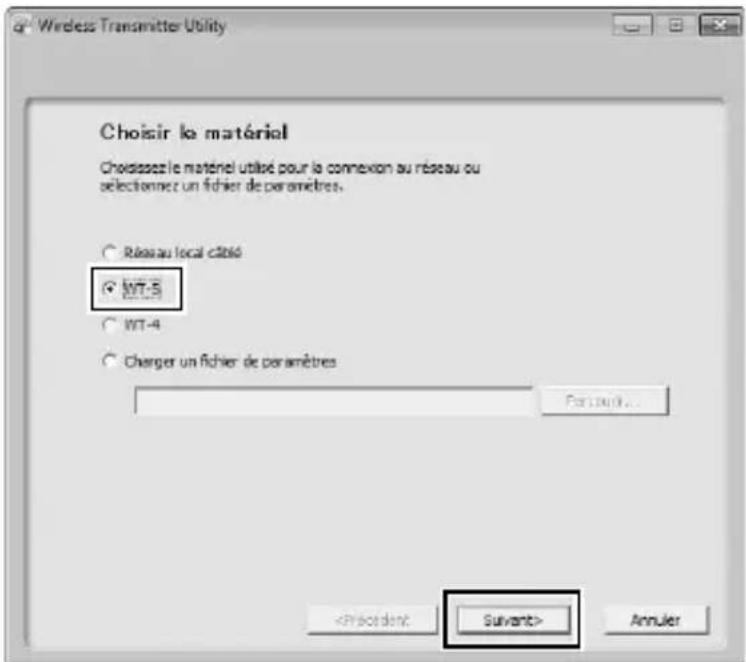 NIKON WT5 - Sélectionner WT-5 et cliquer sur Suivant. - 1