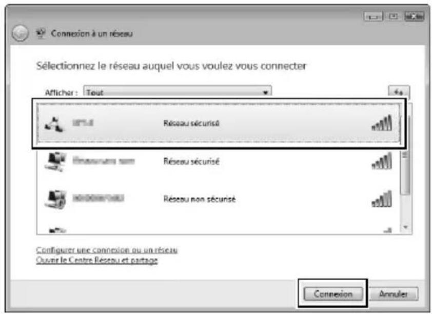 NIKON WT5 - Sélectionner le nom du réseau (SSID) et cliquer sur Connexion. - 1