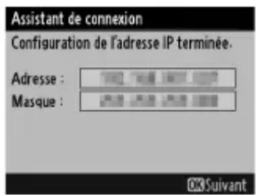 NIKON WT5 - Vérifier l'adresse IP. - 1