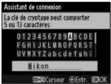 NIKON WT5 - Saisir la clé de cryptage. - 1