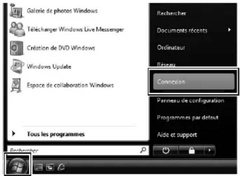NIKON WT5 - Cliquer sur « Démarrer » et sélectionner Connexion. - 1