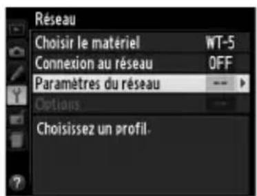 NIKON WT5 - Afficher les profils réseau. - 1