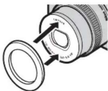 NIKON WPN3 - Bringen Sie den Anti-Reflex exions-Aufkleber an. - 1
