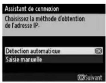 NIKON UT1 - Detecez ou selectionnez une adresse IP. - 1