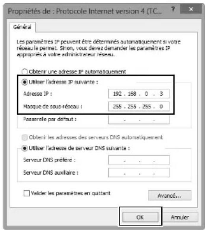 NIKON UT1 - Saisissez une adresse IP et un masque de sous-réseau. - 1
