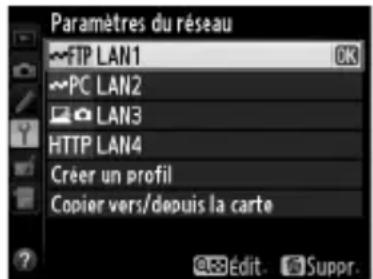 NIKON UT1 - Listedes profils - 1