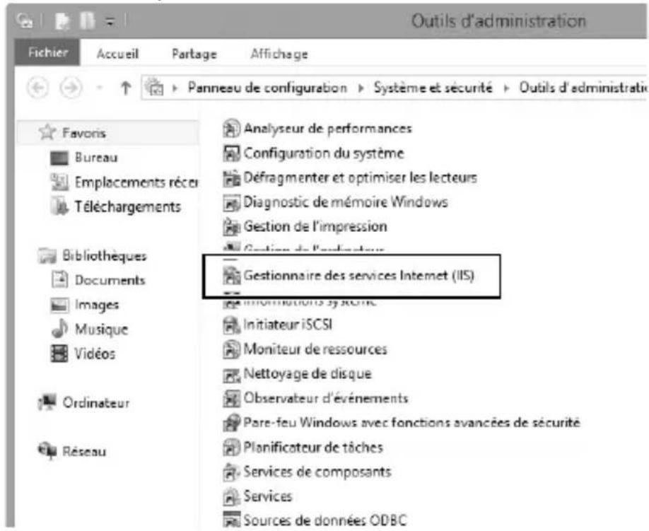 NIKON UT1 - Double-cliquez sur Gestionnaire des services Internet (IIS). - 1