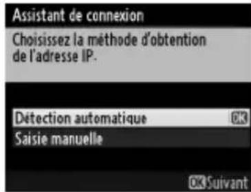 NIKON UT1 - Detecez ou selectionnez une adresse IP. - 1