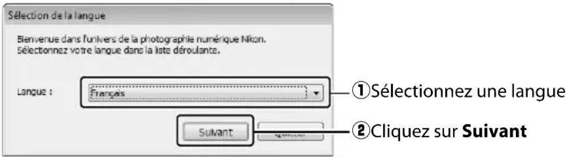 NIKON UT1 - Sélectionner une langue (Windows uniquement). - 1
