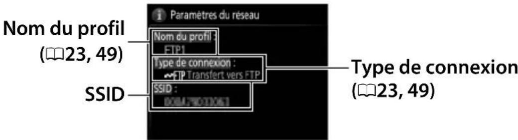 NIKON UT1 - Sélection d'un profil réseau - 2