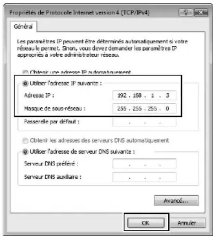 NIKON UT1 - Saisissez une adresse IP et un masque de sous-réseau. - 1
