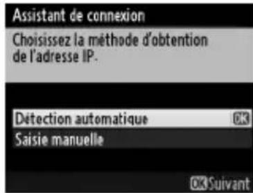 NIKON UT1 - Detecez ou selectionnez une adresse IP. - 1
