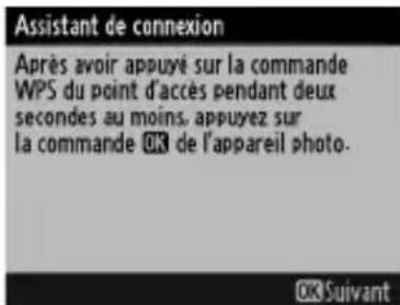 NIKON UT1 - Appuyez sur la commande WPS du point d'accès. - 1