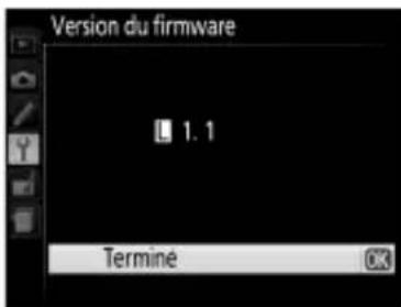 NIKON UT1 - Version du firmware - 1