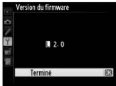 NIKON UT1 - Version du firmware - 1