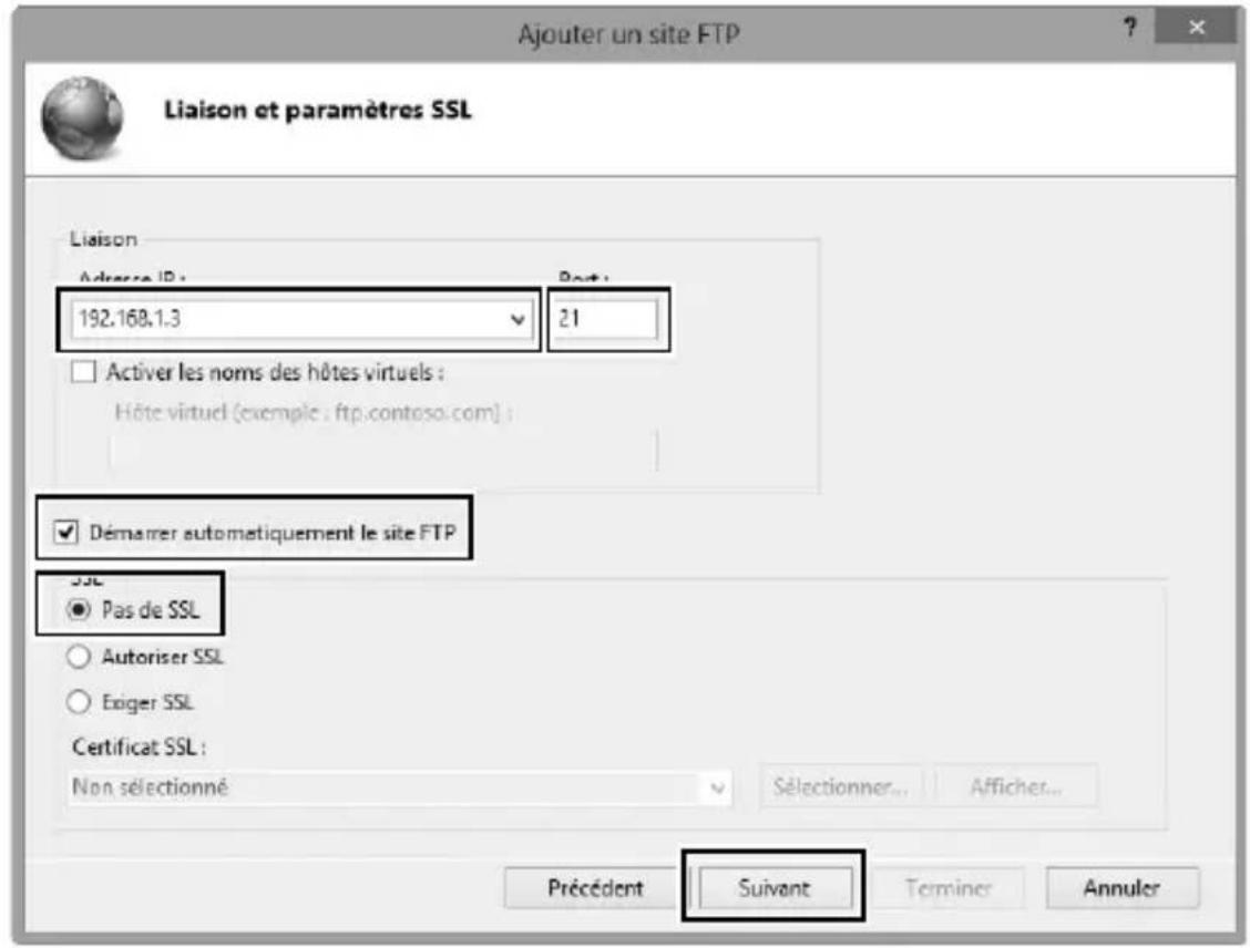 NIKON UT1 - Choisissez la liaison et les options SSL. - 1