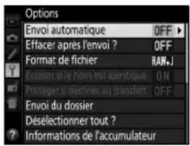 NIKON UT1 - Sélectionner Réseau > Options et ajuster les réglages tel que décrit pages 73-75. - 1