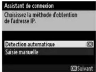 NIKON UT1 - Detecez ou selectionnez une adresse IP. - 1